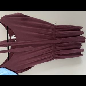 Short sleeve maroon romper